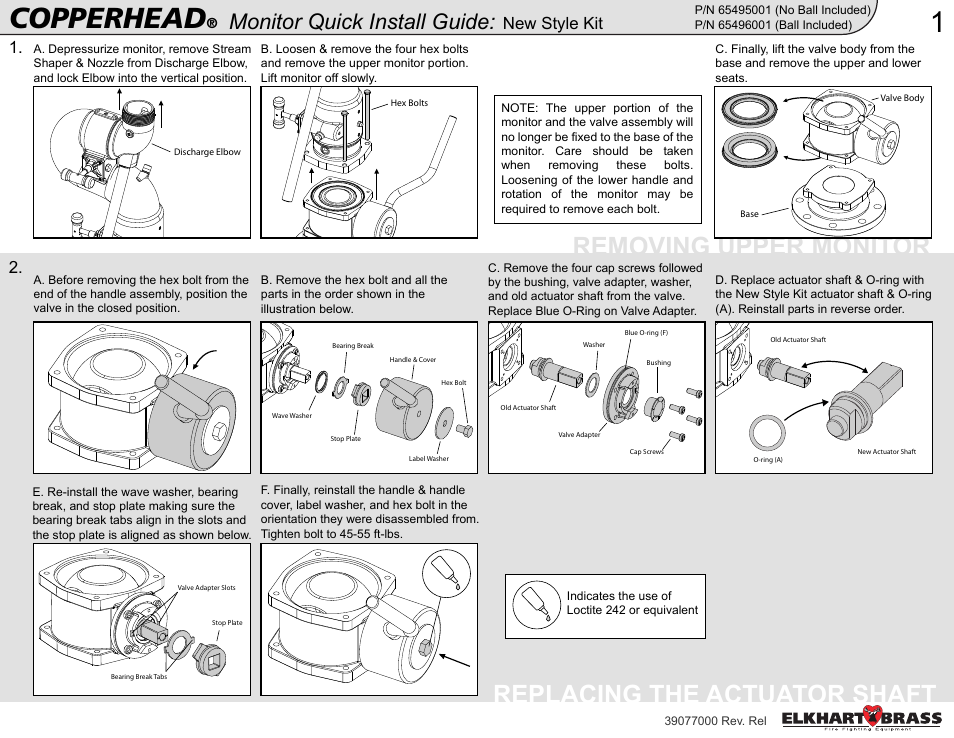 Elkhart Brass Copperhead Monitor Quick Install Guide User Manual | 3 pages