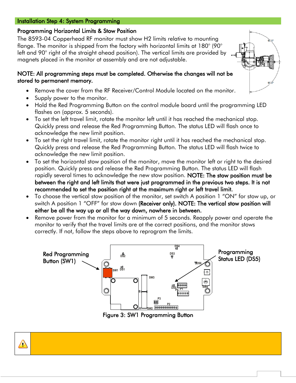 Caution | Elkhart Brass Copperhead 8593-04 Monitor User Manual | Page 12 / 23