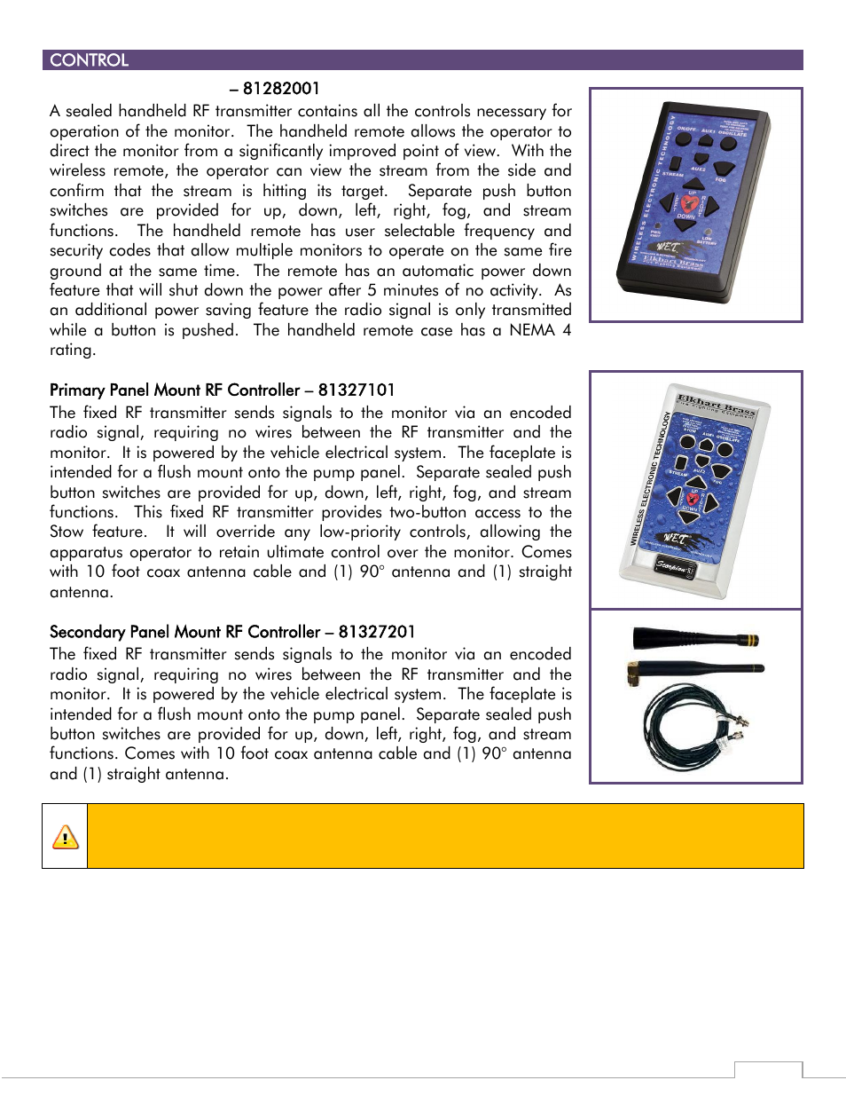 Caution | Elkhart Brass Copperhead 8593-04 Monitor User Manual | Page 6 / 23