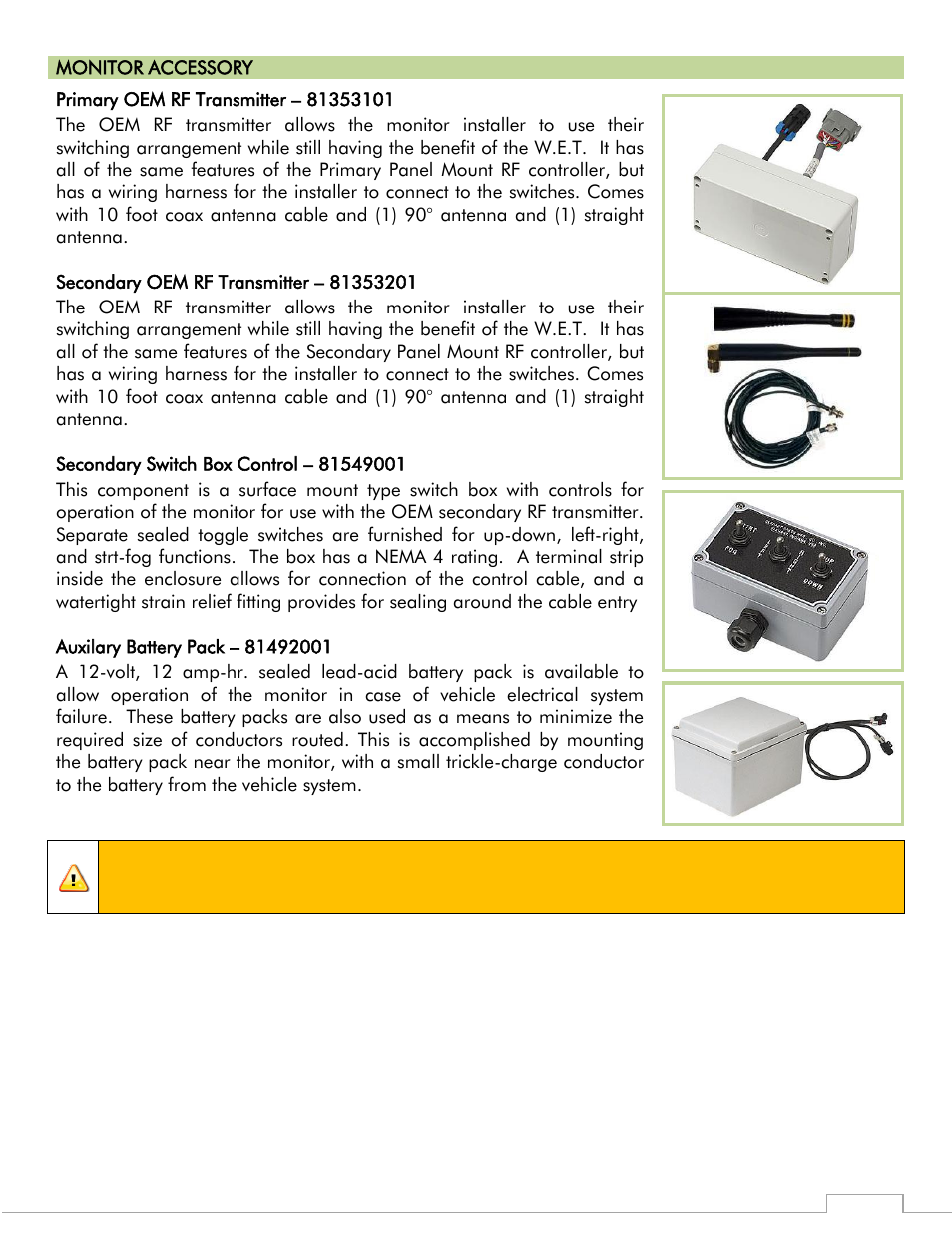 Caution | Elkhart Brass Copperhead 8593-04 Monitor User Manual | Page 7 / 23