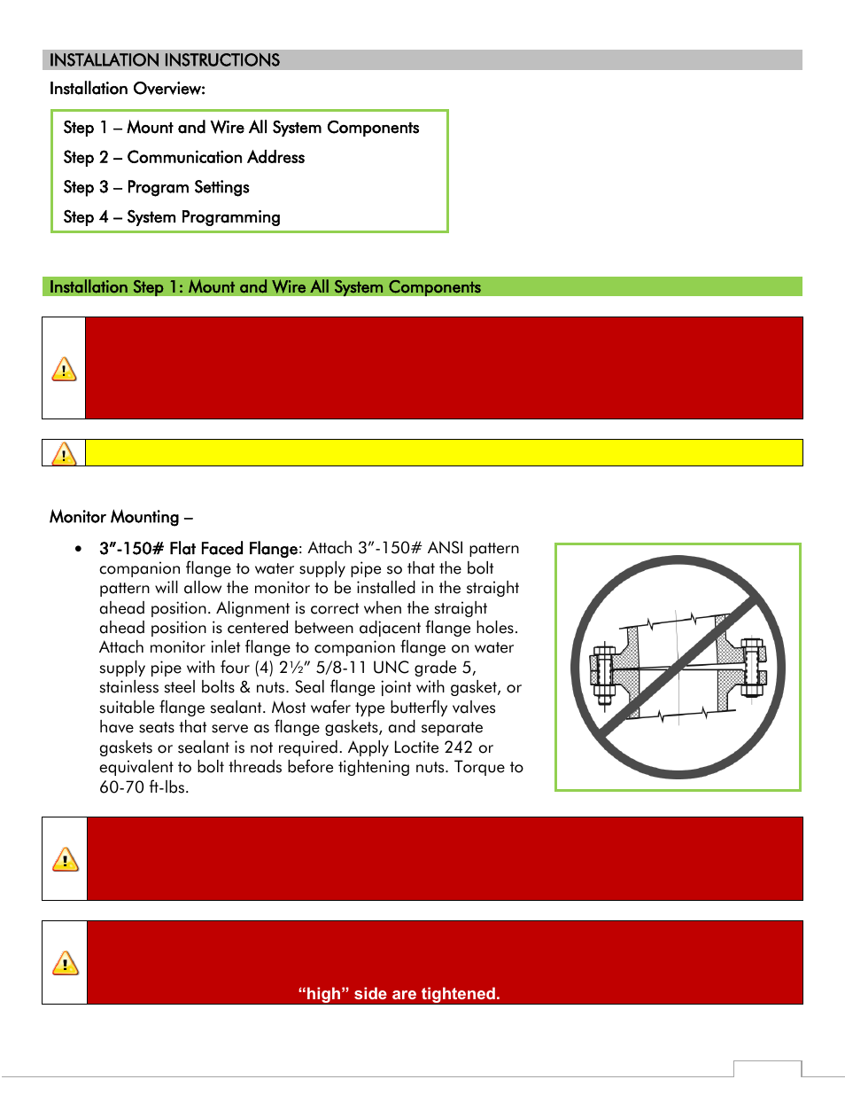Warning, Important | Elkhart Brass Copperhead 8593-04 Monitor User Manual | Page 8 / 23