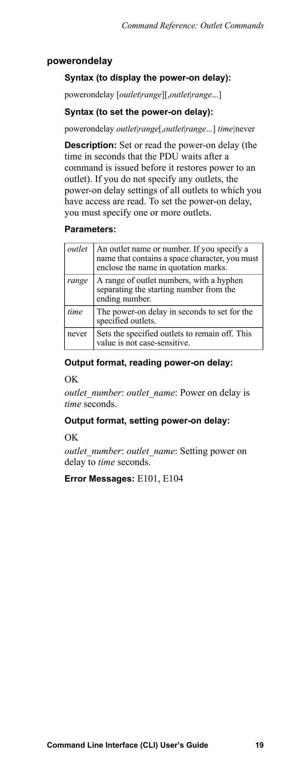 Powerondelay | APC Command Line Interface User Manual | Page 23 / 39