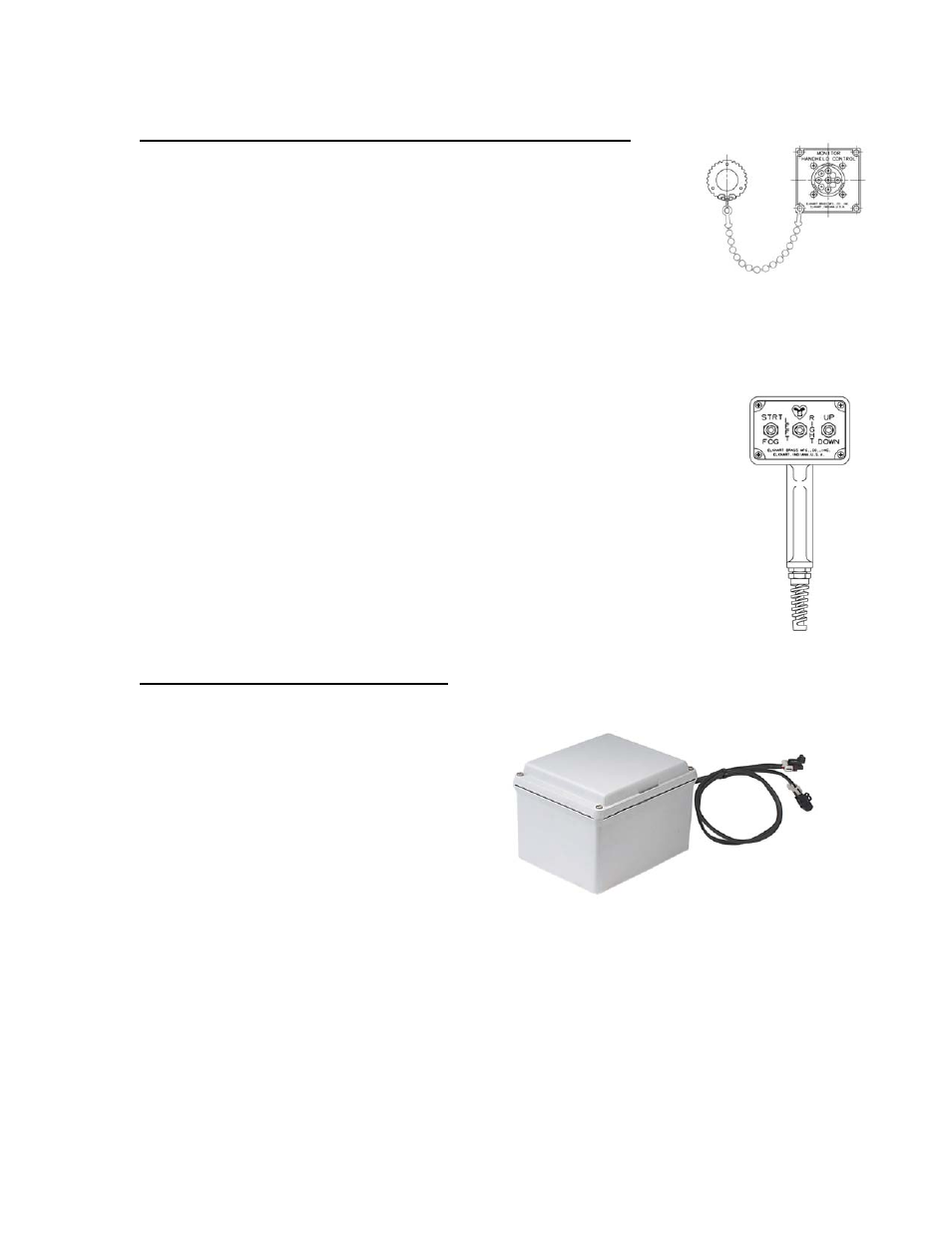 81242001 receptacle for hand-held remote control, 81221001 tethered handheld remote control, I. 81466001 auxiliary battery pack | 81466001 auxiliary battery pack | Elkhart Brass Scorpion 8394-04 User Manual | Page 9 / 25