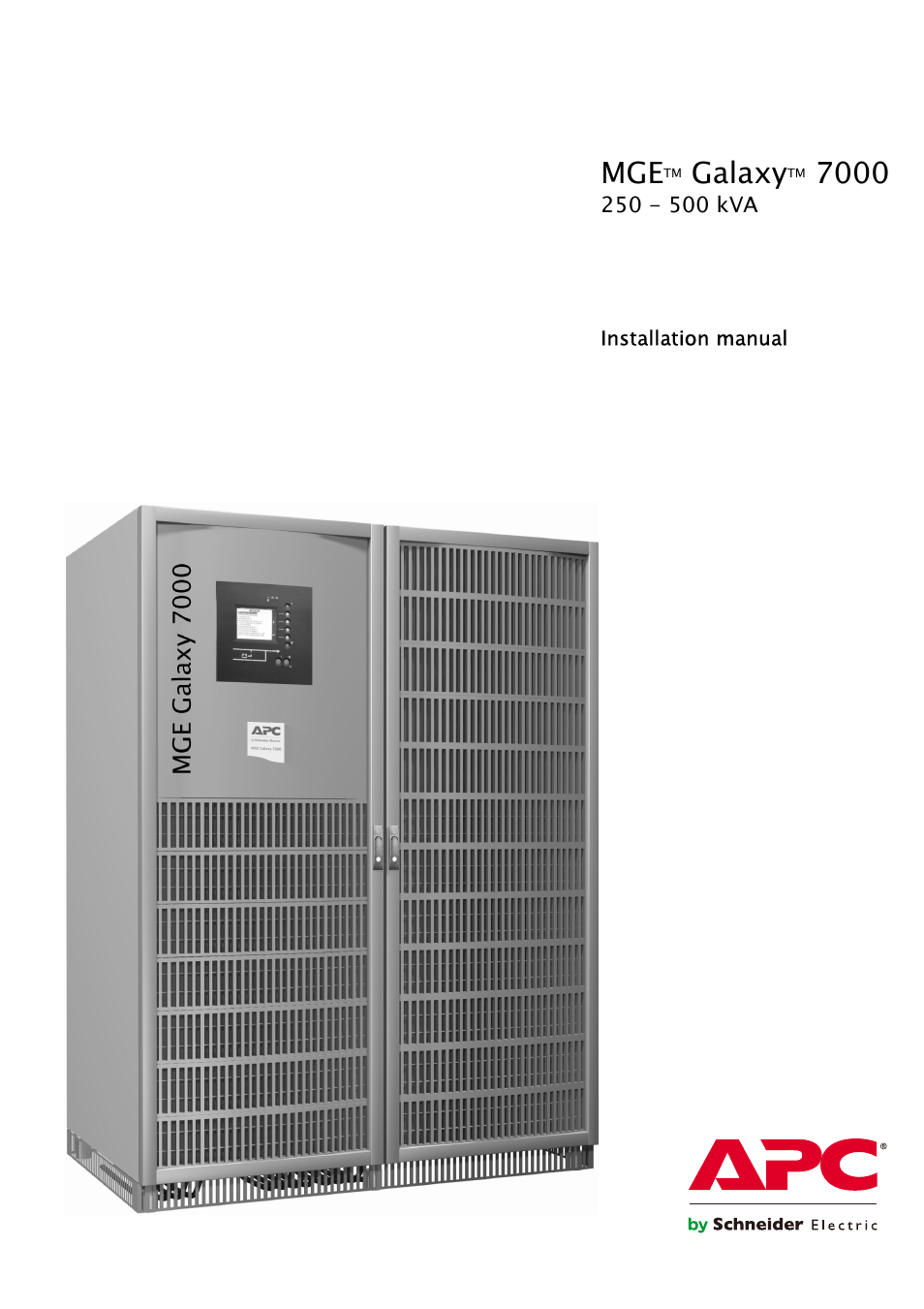 APC GALAXY 7000 User Manual | 64 pages