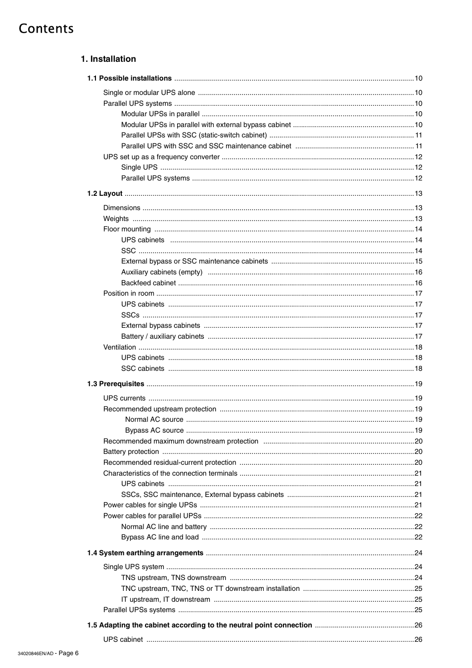 APC GALAXY 7000 User Manual | Page 6 / 64