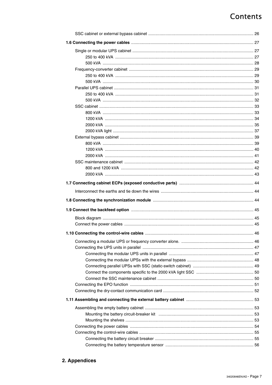 APC GALAXY 7000 User Manual | Page 7 / 64