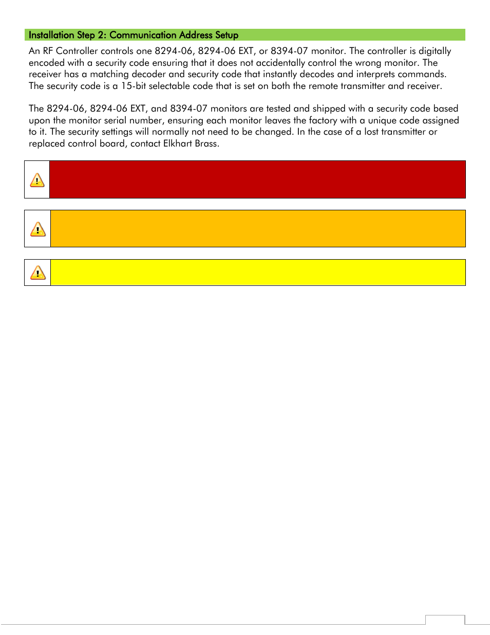 Danger, Caution, Important | Elkhart Brass Scorpion RF 8394-07 User Manual | Page 12 / 30