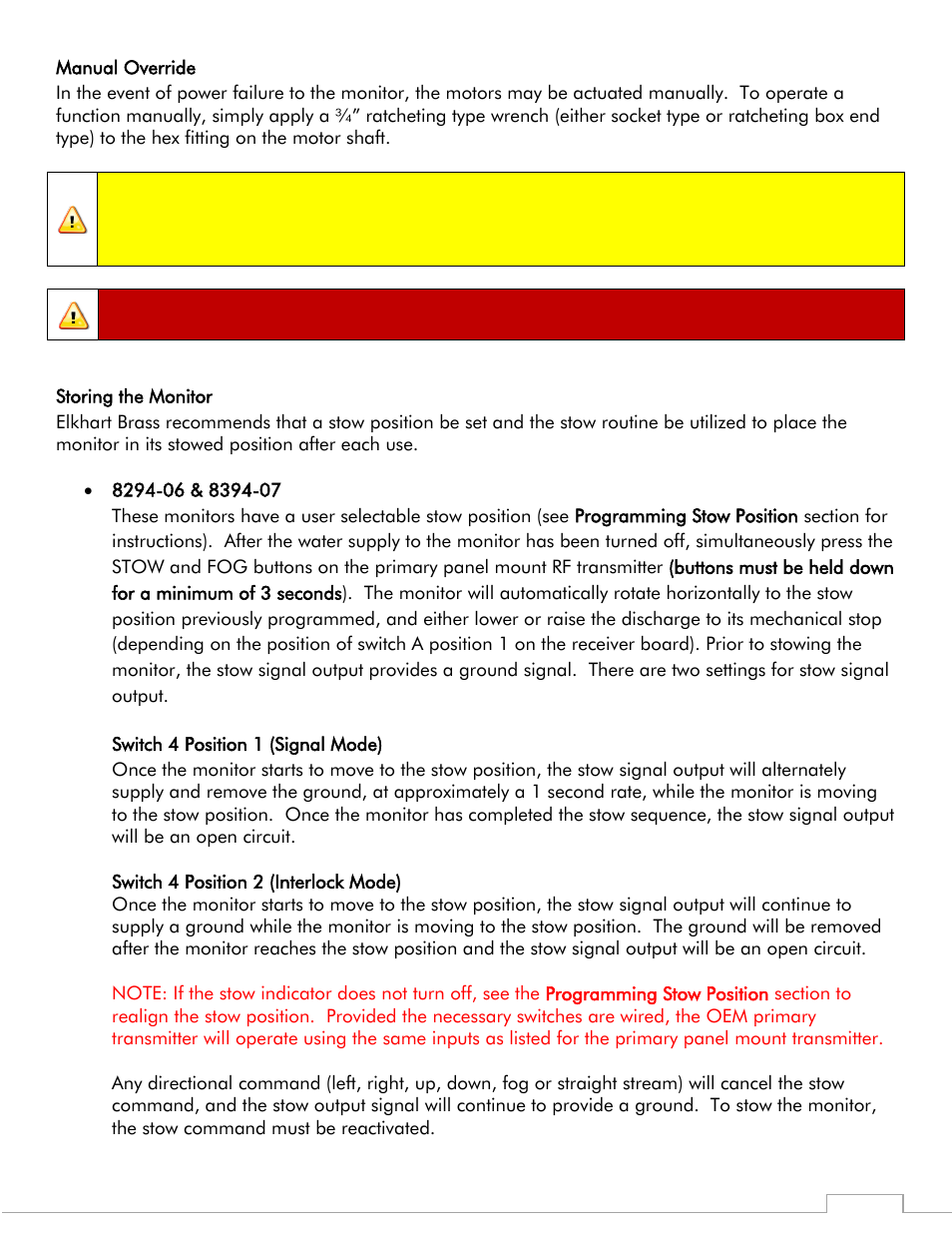 Important, Warning | Elkhart Brass Scorpion RF 8394-07 User Manual | Page 19 / 30