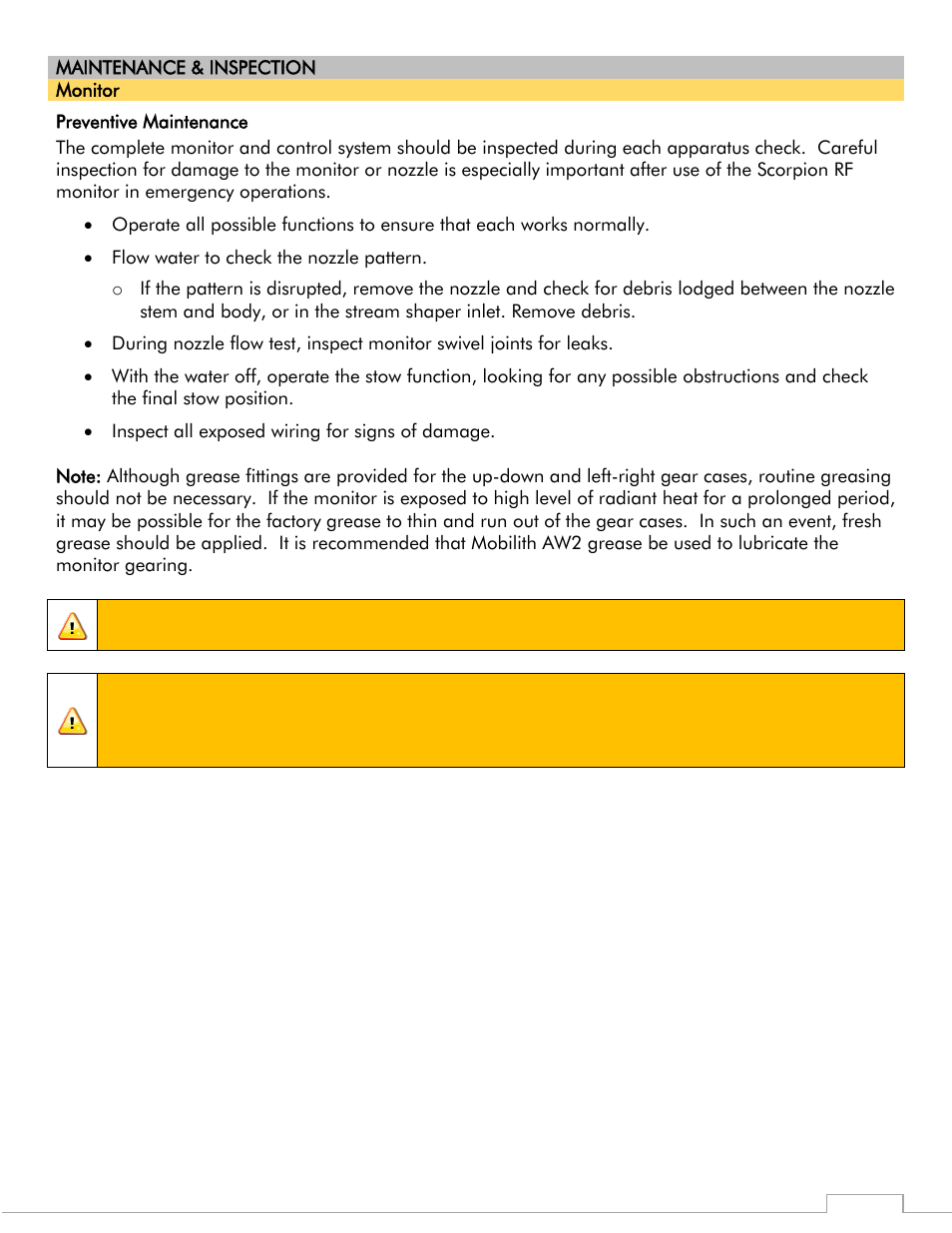 Caution | Elkhart Brass Scorpion RF 8294-07 User Manual | Page 16 / 24