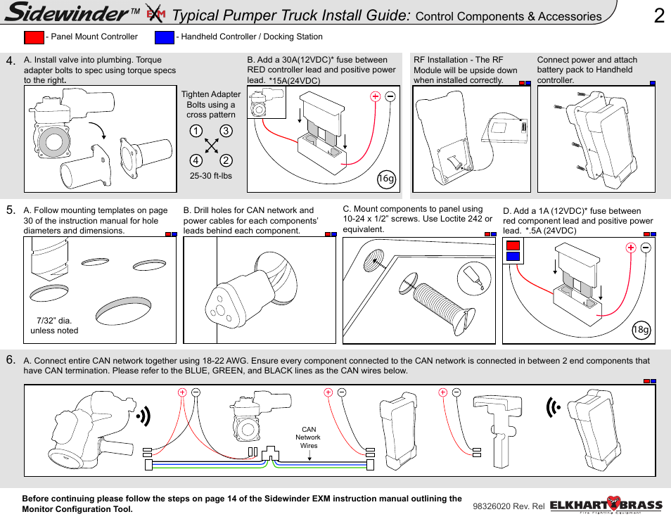 Typical pumper truck install guide | Elkhart Brass Sidewinder Typical Pumper Truck Install Guide User Manual | Page 2 / 4