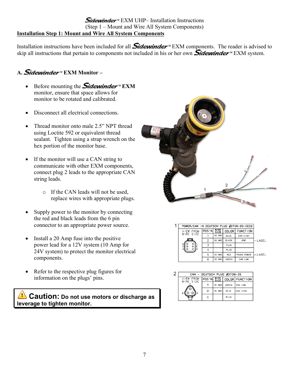 Caution | Elkhart Brass Sidewinder 7161 EXM UHP User Manual | Page 7 / 29
