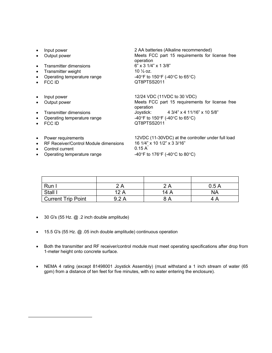 Iii. c, Ontrol, Ystem | Pecifications | Elkhart Brass Sidewinder RF 8494 User Manual | Page 11 / 28