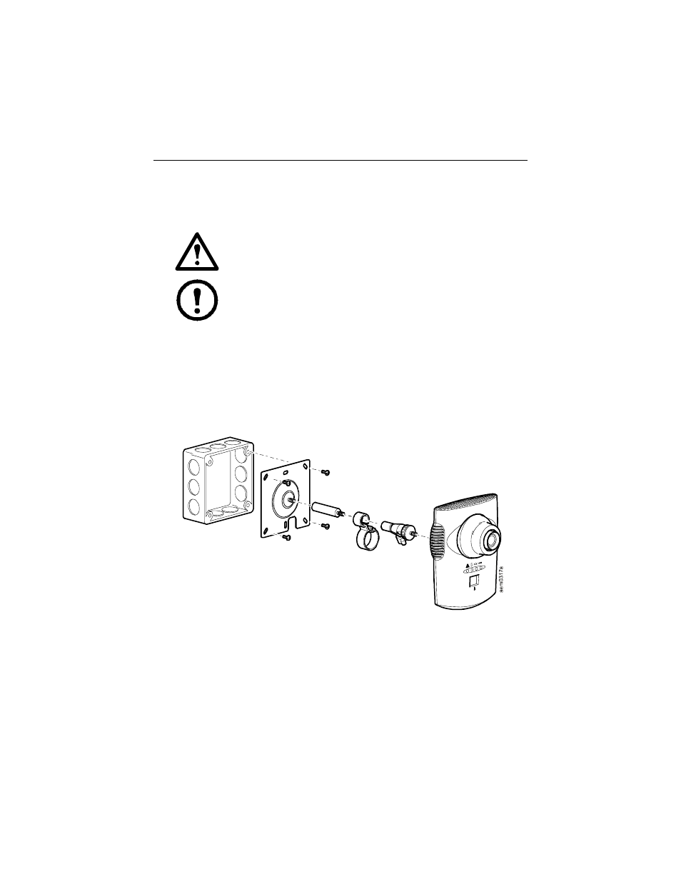 Installation, Install the netbotz 355, Electrical box | Installation 8 | APC NetBotz Room Monitor 355 NBWL0355 User Manual | Page 12 / 28