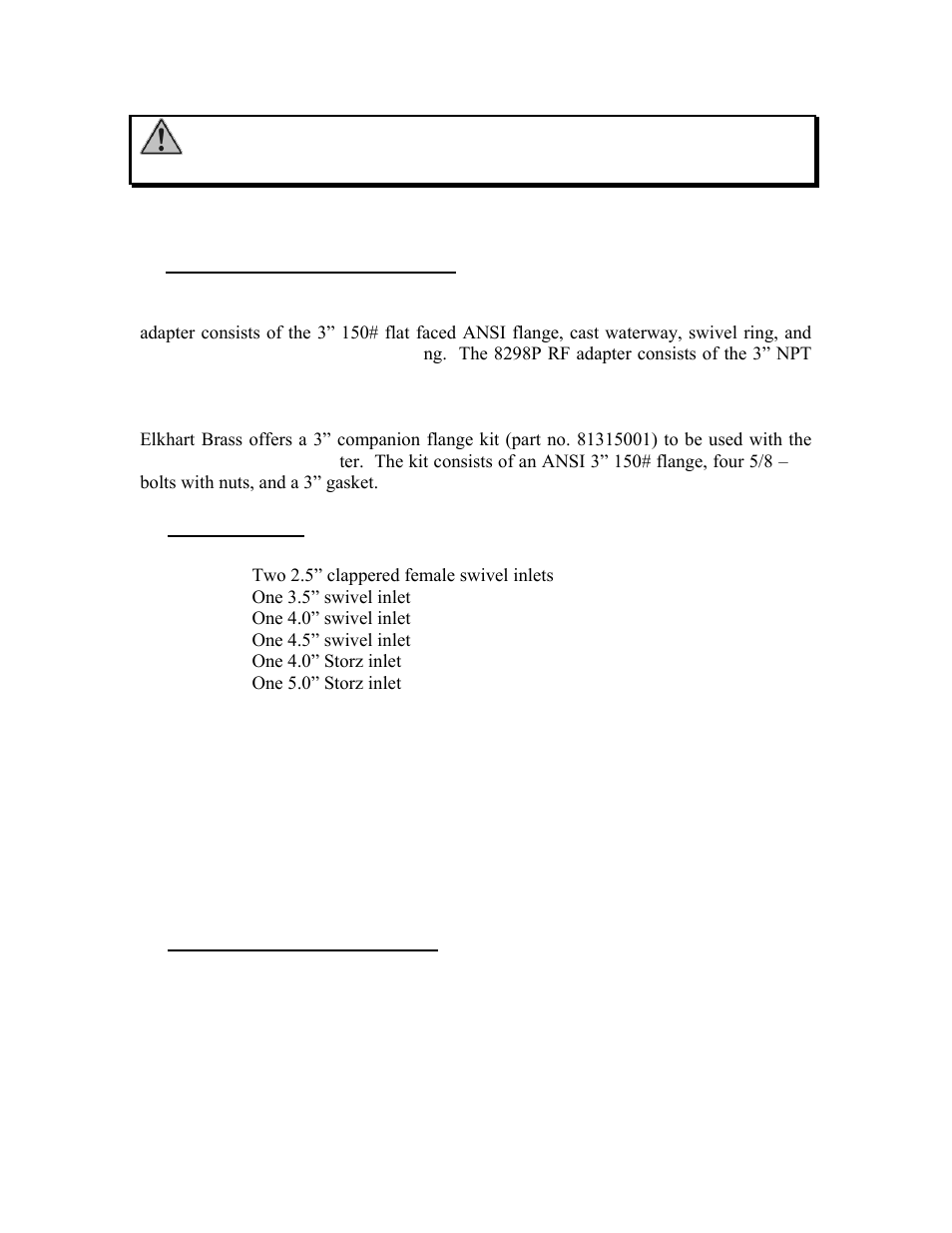 B. 8298 rf deck mount adapters, C. portable bases, D. 8297mb-rf storage bracket | Warning | Elkhart Brass Stinger RF8297 User Manual | Page 10 / 32