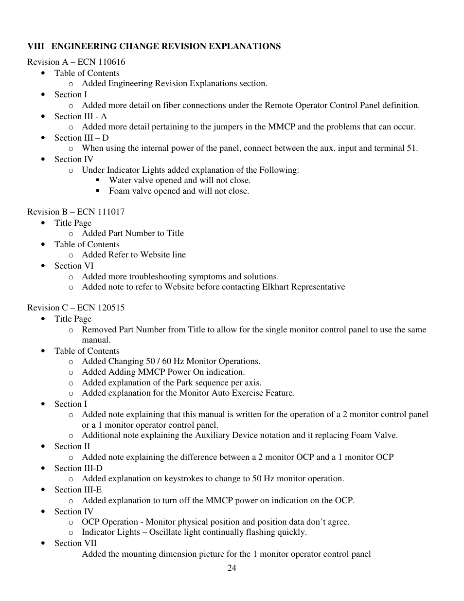 Elkhart Brass SPIT-FIRE 8394053 Monitor User Manual | Page 24 / 25