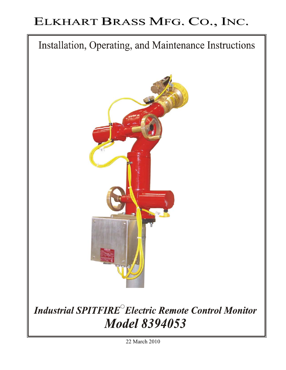 Elkhart Brass SPIT-FIRE 8394053 Monitor User Manual | 27 pages