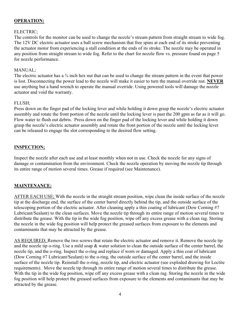 Elkhart Brass ELKHART 6000-200E MONITOR NOZZLE User Manual | Page 4 / 8