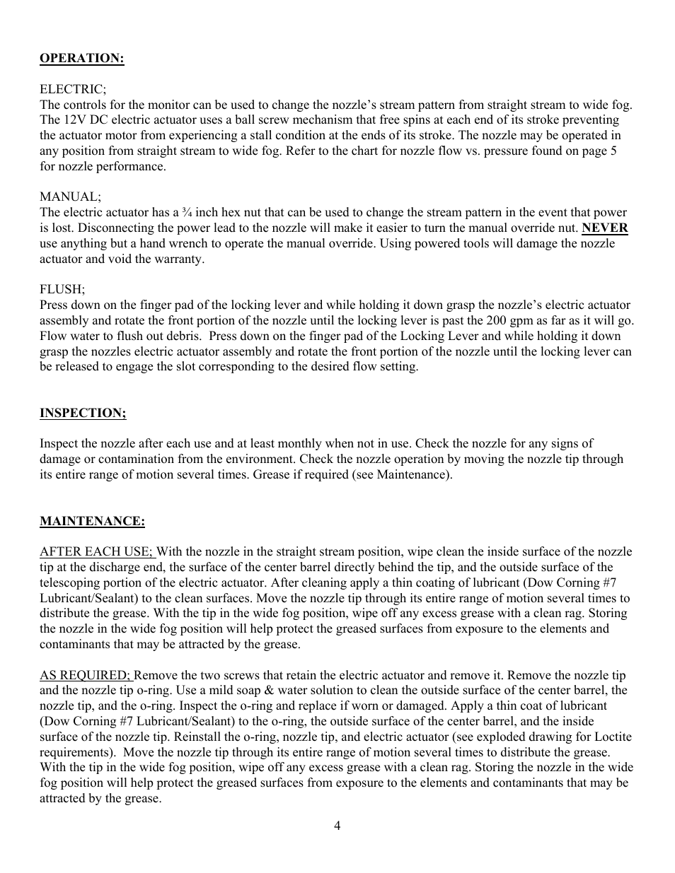 Elkhart Brass ELKHART 6000-700E MONITOR NOZZLE User Manual | Page 4 / 8