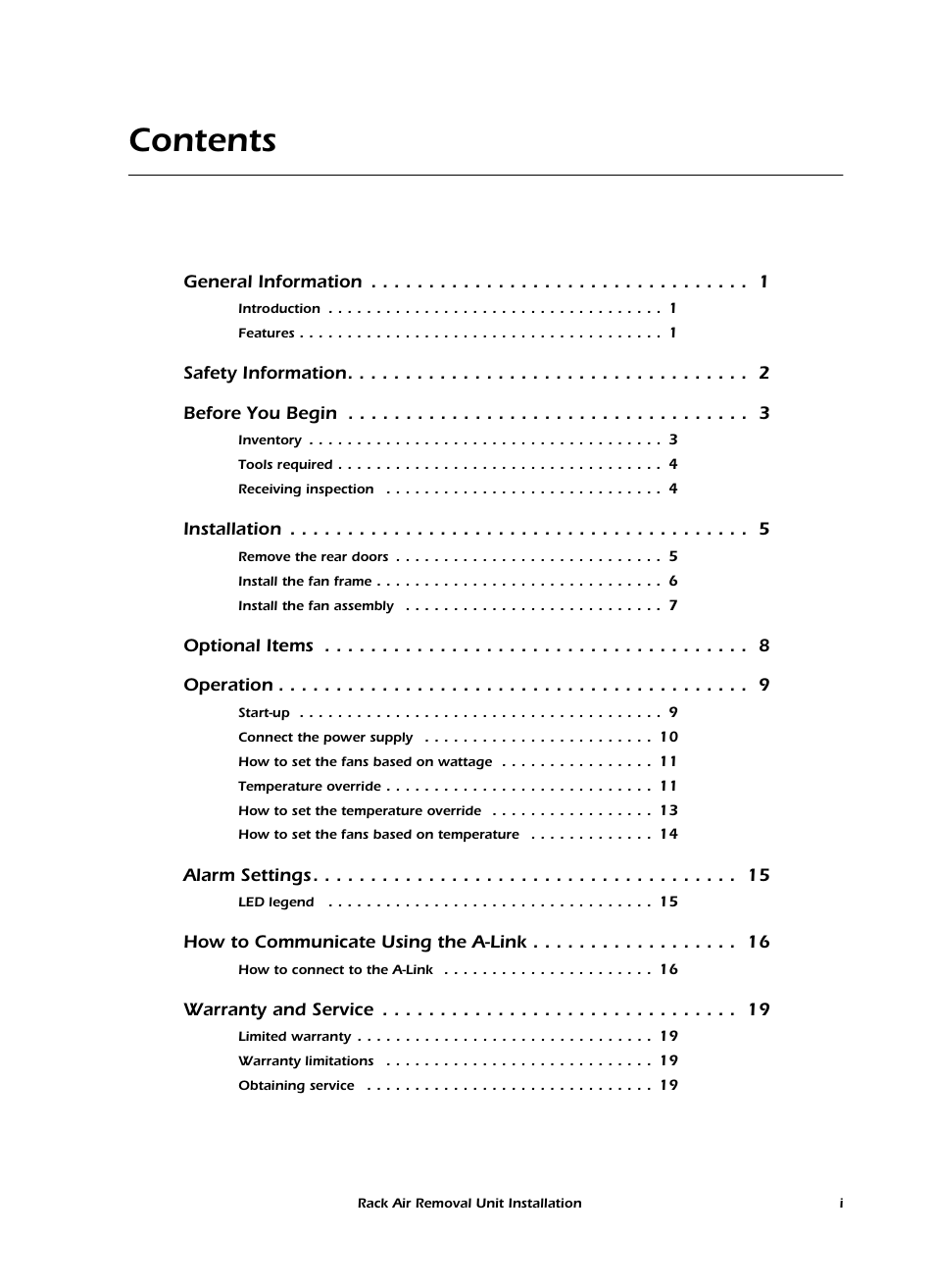 APC NetworkAIR Rack Air Removal Unit ACF102BLK User Manual | Page 3 / 28