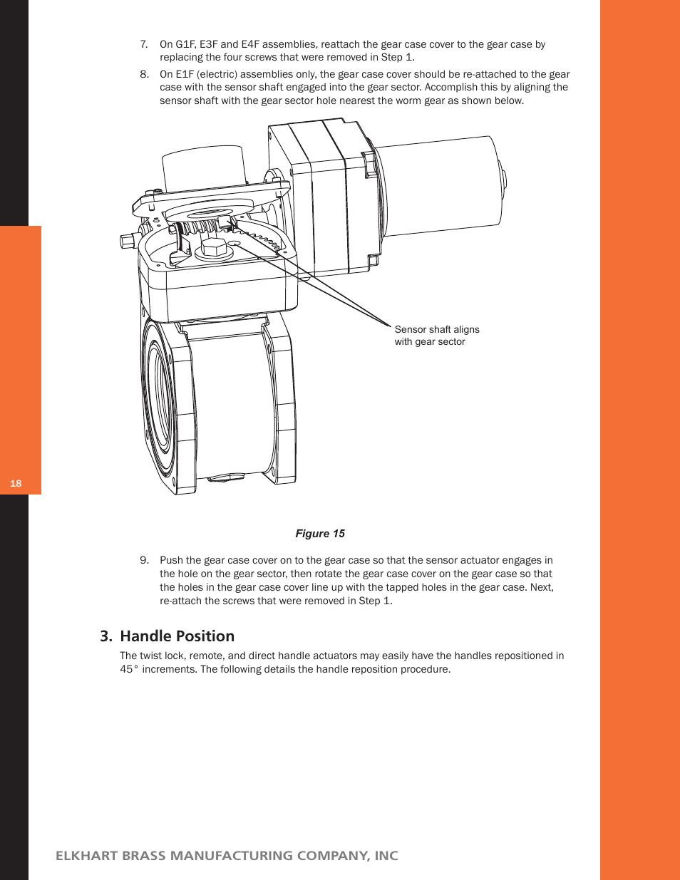 Handle position | Elkhart Brass Unibody Valve User Manual | Page 18 / 76