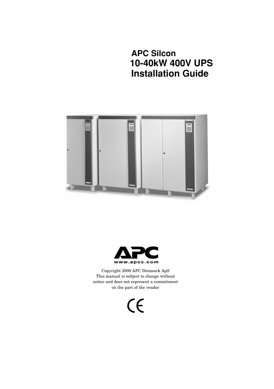 APC SILCON 10-40KW 400V UPS User Manual | 90 pages
