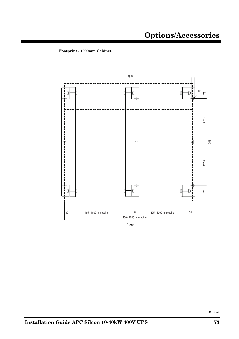 Options/accessories | APC SILCON 10-40KW 400V UPS User Manual | Page 73 / 90