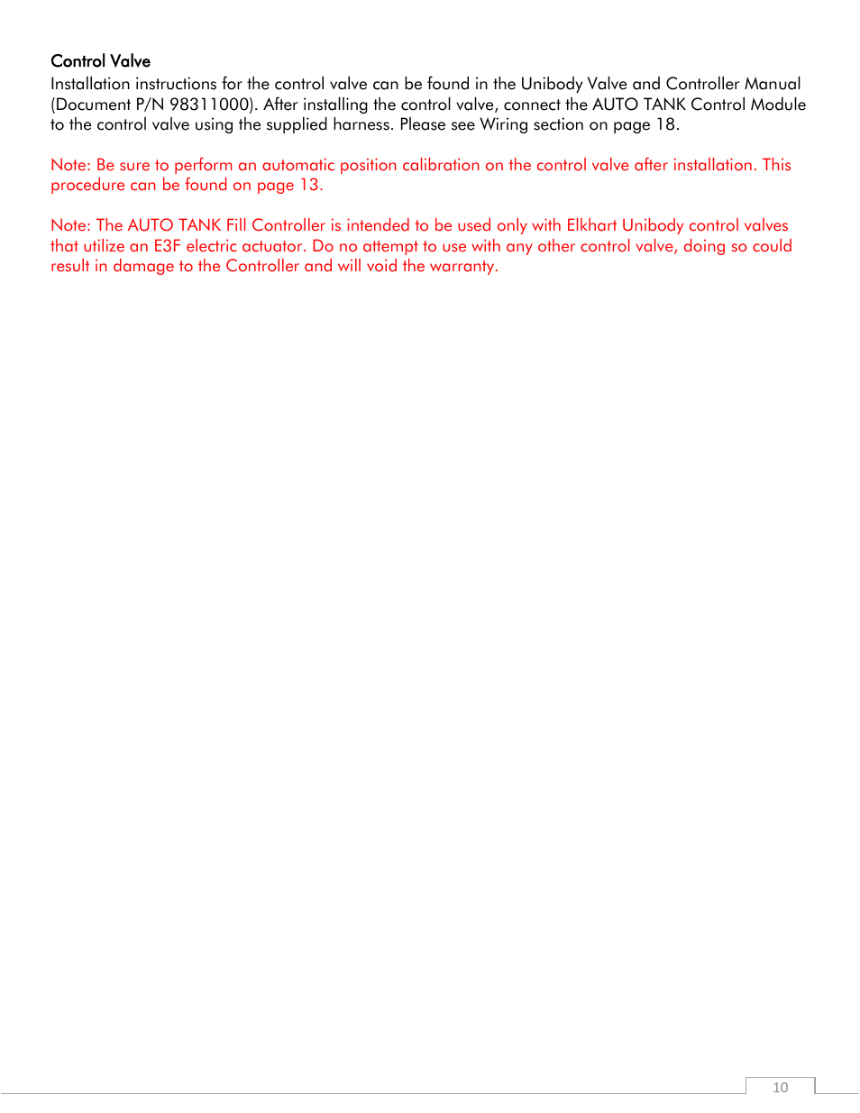 Elkhart Brass UBEC 1AT AUTO TANK Fill System User Manual | Page 10 / 20