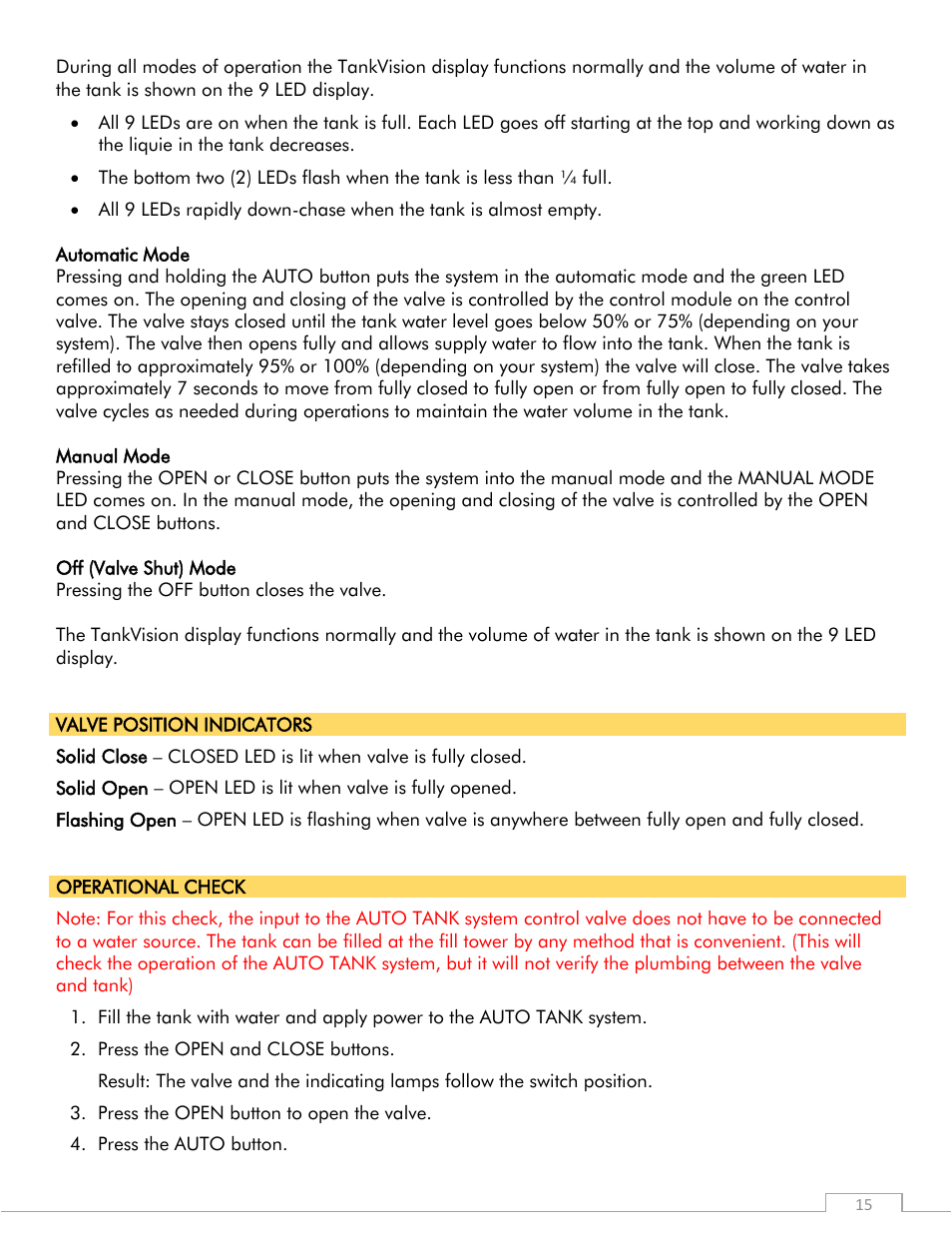 Elkhart Brass UBEC 1AT AUTO TANK Fill System User Manual | Page 15 / 20