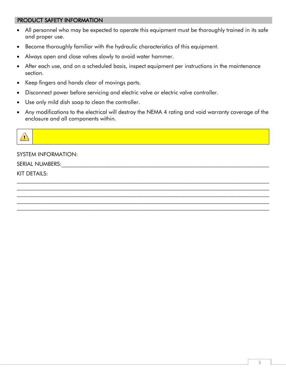 Important | Elkhart Brass UBEC 1AT AUTO TANK Fill System User Manual | Page 3 / 20