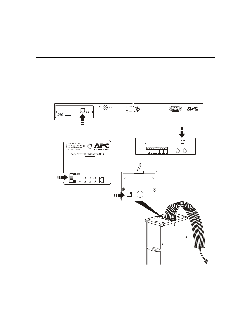 Connect network cables to infrastruxure components | APC InfraStruXure Power Supply User Manual | Page 35 / 46
