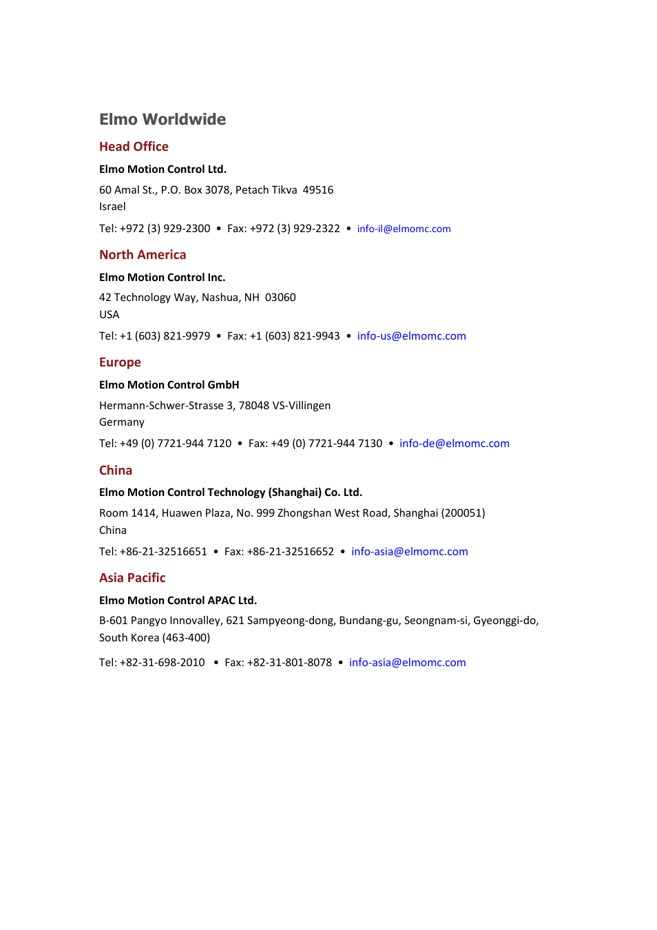 Elmo worldwide | ElmoMC Gold Line Digital Servo Drives-Gold Bell User Manual | Page 4 / 84