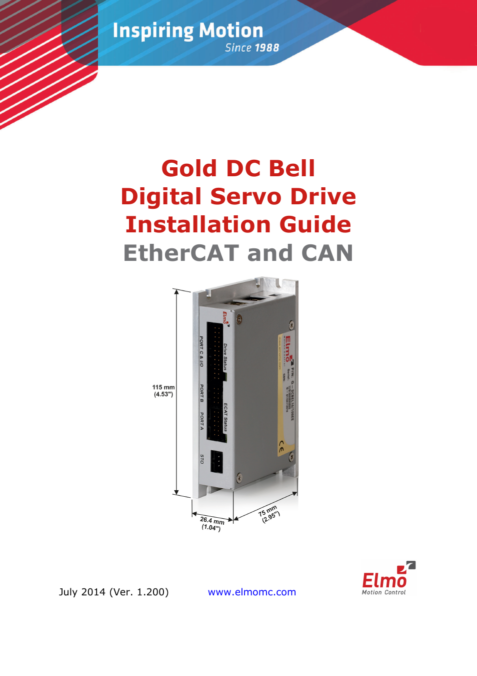 ElmoMC Gold Line Digital Servo Drives-Gold DC Bell User Manual | 61 pages