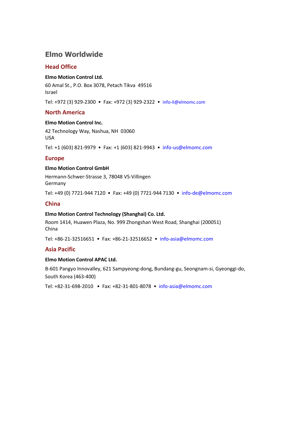 Elmo worldwide | ElmoMC Gold Line Digital Servo Drives-Gold Whistle User Manual | Page 4 / 85
