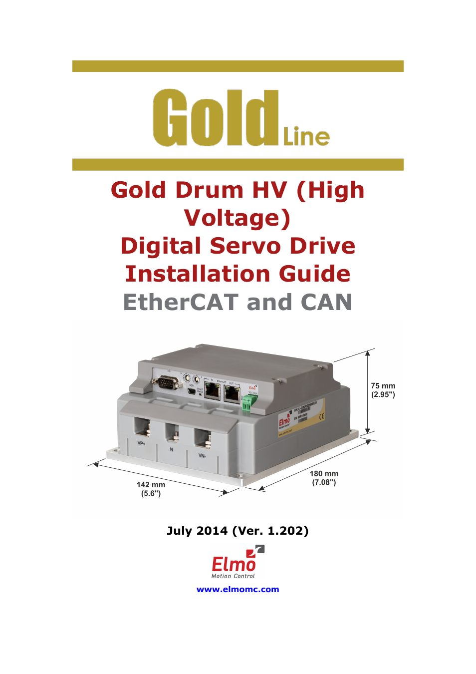 ElmoMC Gold Line Digital Servo Drives-Gold Drum HV User Manual | 102 pages