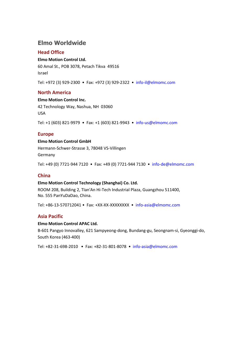 Elmo worldwide | ElmoMC Gold Line Digital Servo Drives-Gold Drum HV User Manual | Page 4 / 102