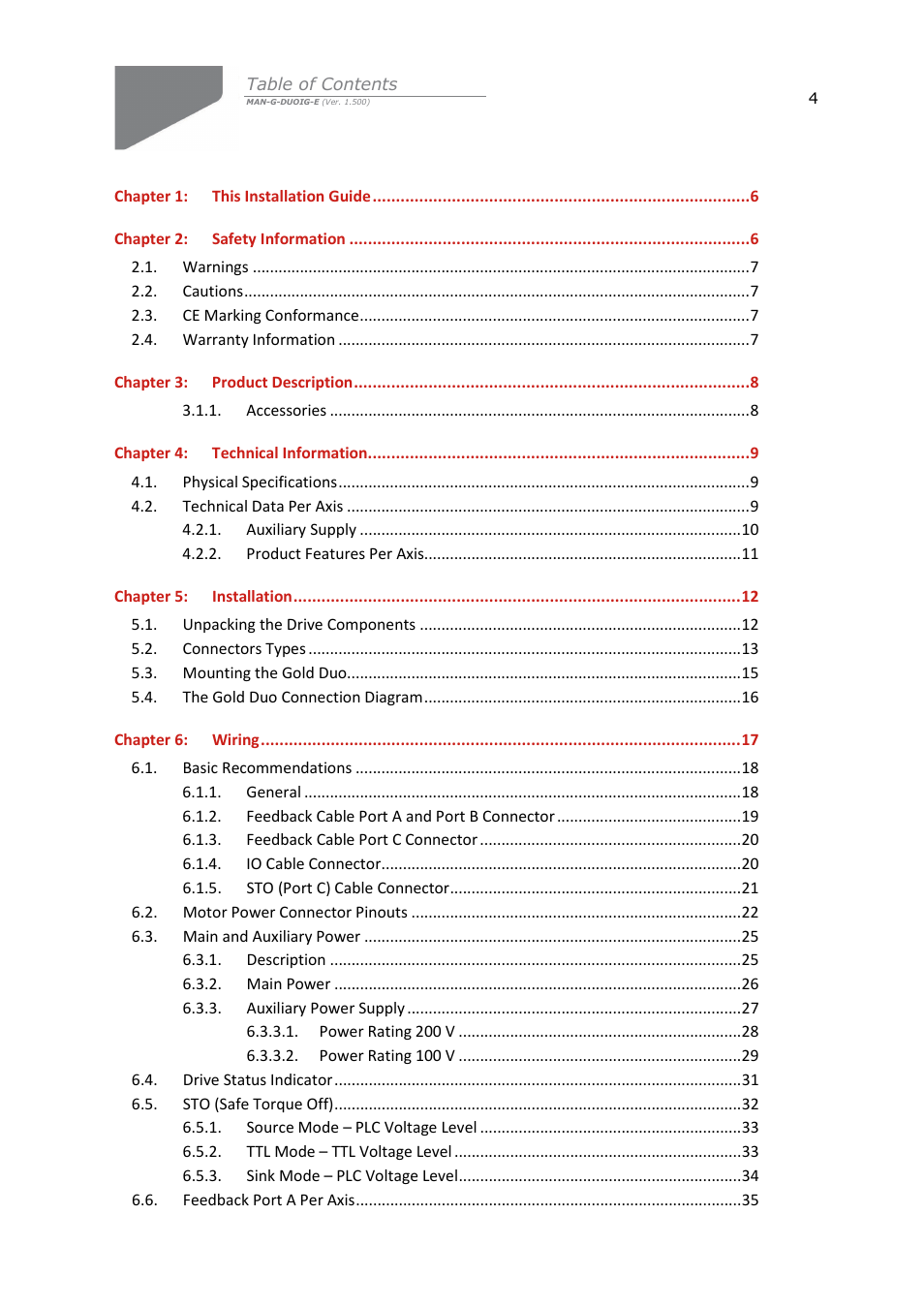 ElmoMC Gold Line Digital Servo Drives-Gold Duo User Manual | Page 4 / 59