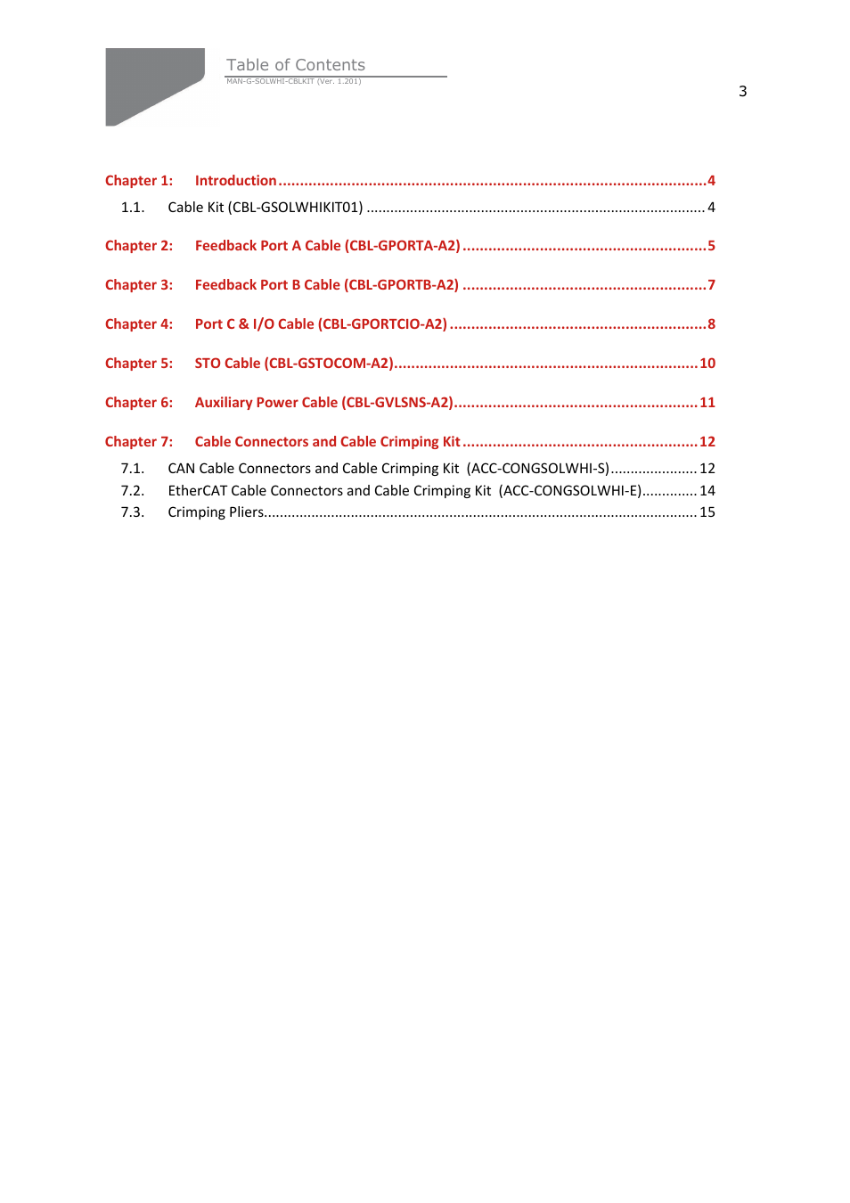 ElmoMC Gold Line Digital Servo Drives-Gold Solo Whistle Cable Kit User Manual | Page 3 / 16