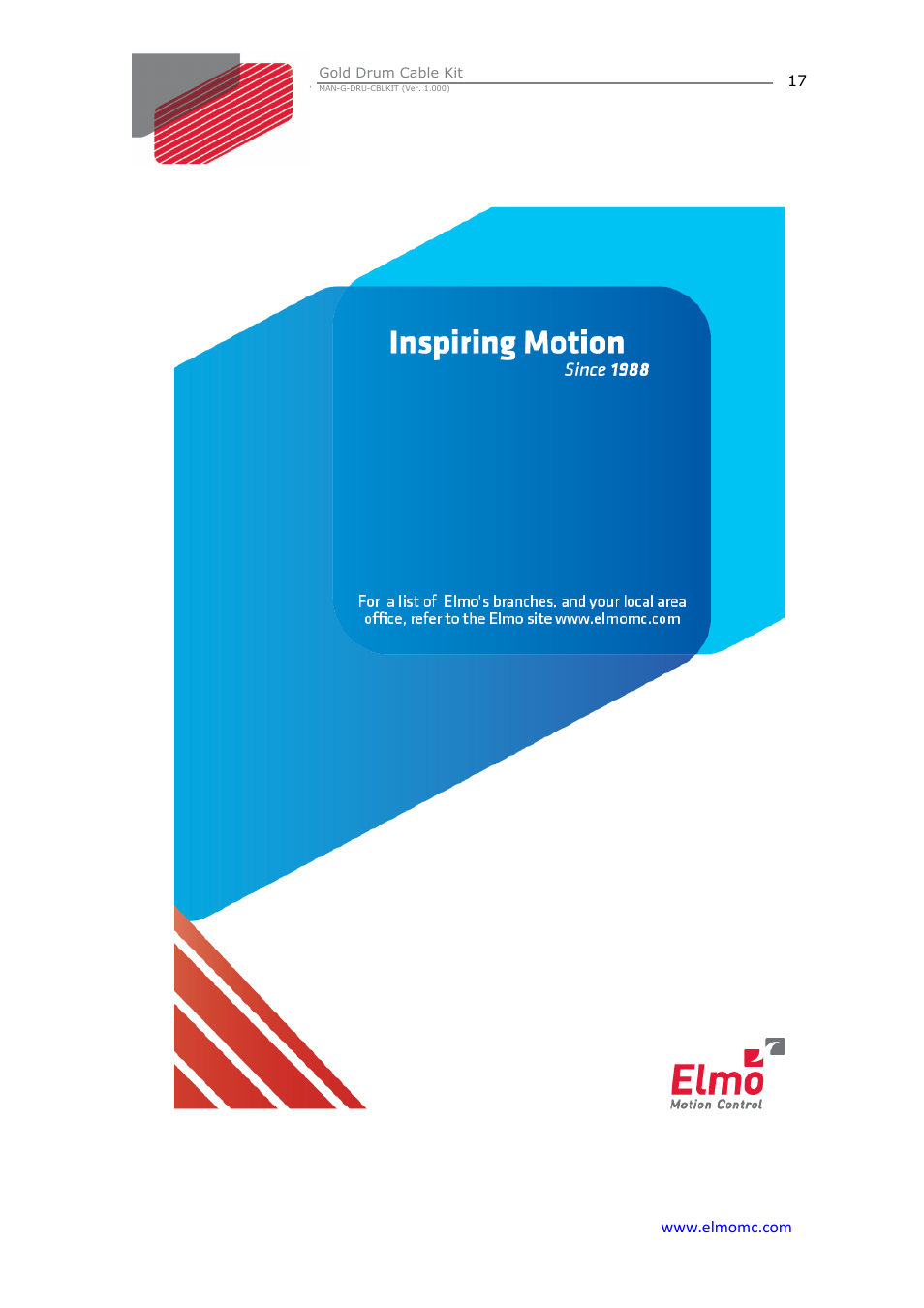 ElmoMC Gold Line Digital Servo Drives-Gold Drum Cable Kit RJ-45 connectors User Manual | Page 17 / 17