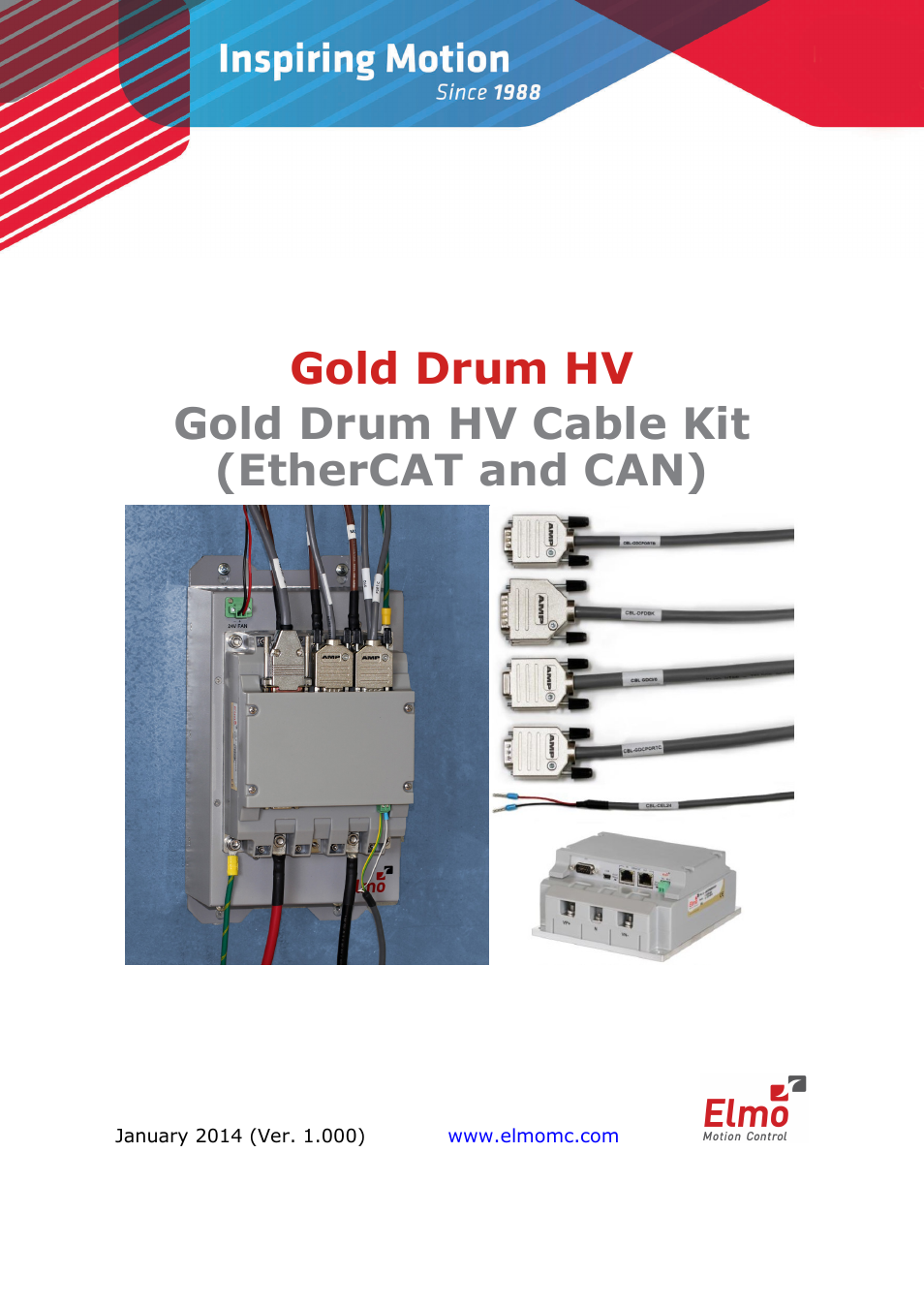 ElmoMC Gold Line Digital Servo Drives-Gold Drum HV Cable Kit User Manual | 18 pages