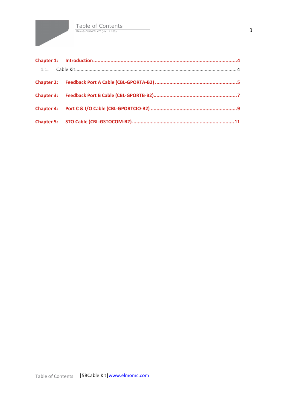ElmoMC Gold Line Digital Servo Drives-Gold Duo Cable Kit User Manual | Page 3 / 12