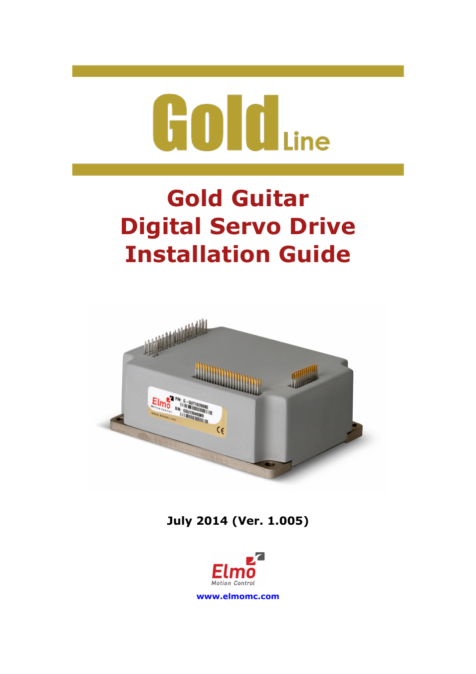 ElmoMC Gold Line Digital Servo Drives-Gold Guitar User Manual | 84 pages