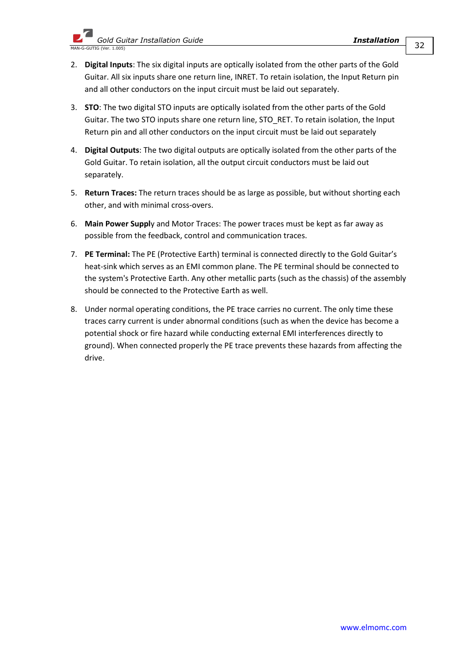 ElmoMC Gold Line Digital Servo Drives-Gold Guitar User Manual | Page 32 / 84