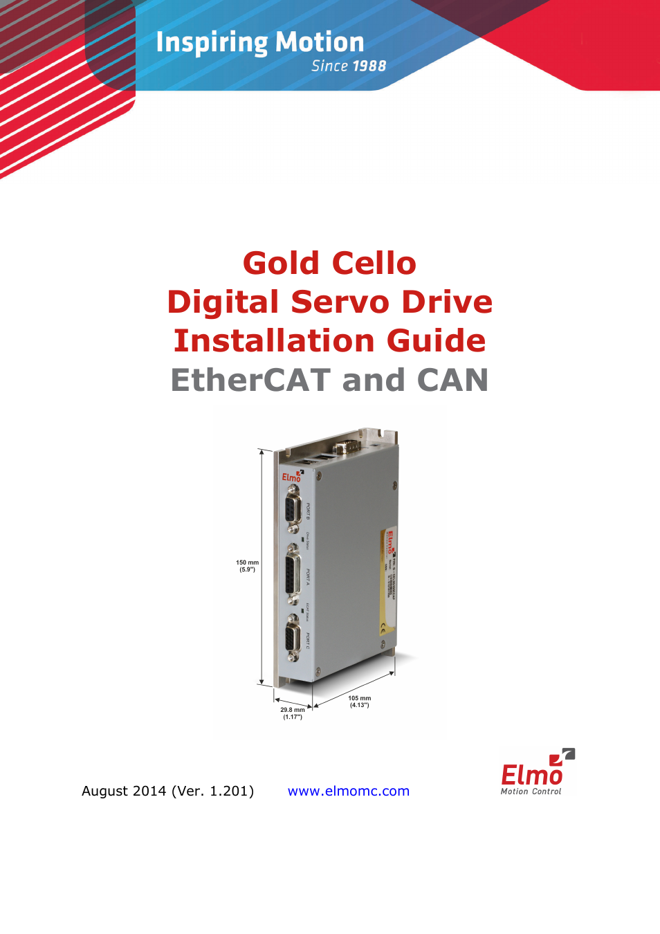 ElmoMC Gold Line Digital Servo Drives-Gold Cello User Manual | 59 pages