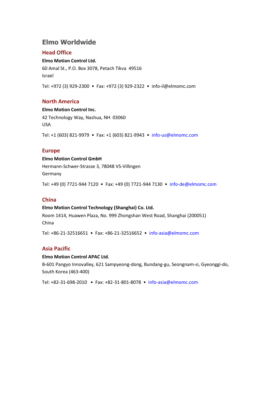 Elmo worldwide | ElmoMC Gold Line Digital Servo Drives-Gold Trombone User Manual | Page 4 / 92