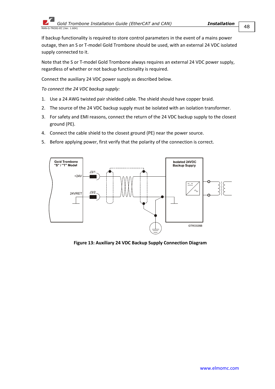 ElmoMC Gold Line Digital Servo Drives-Gold Trombone User Manual | Page 48 / 92