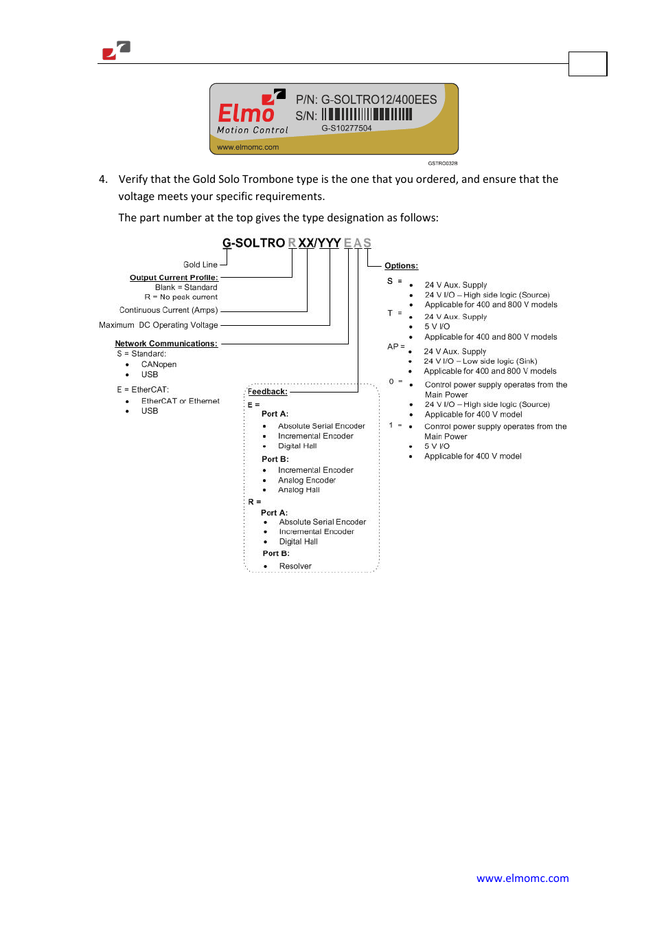 ElmoMC Gold Line Digital Servo Drives-Gold Solo Trombone User Manual | Page 23 / 110