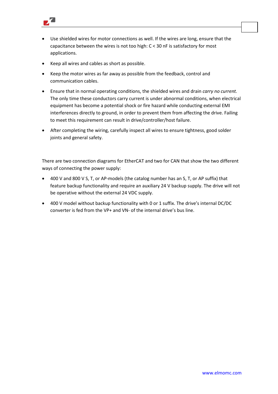 Connection diagrams | ElmoMC Gold Line Digital Servo Drives-Gold Solo Trombone User Manual | Page 40 / 110