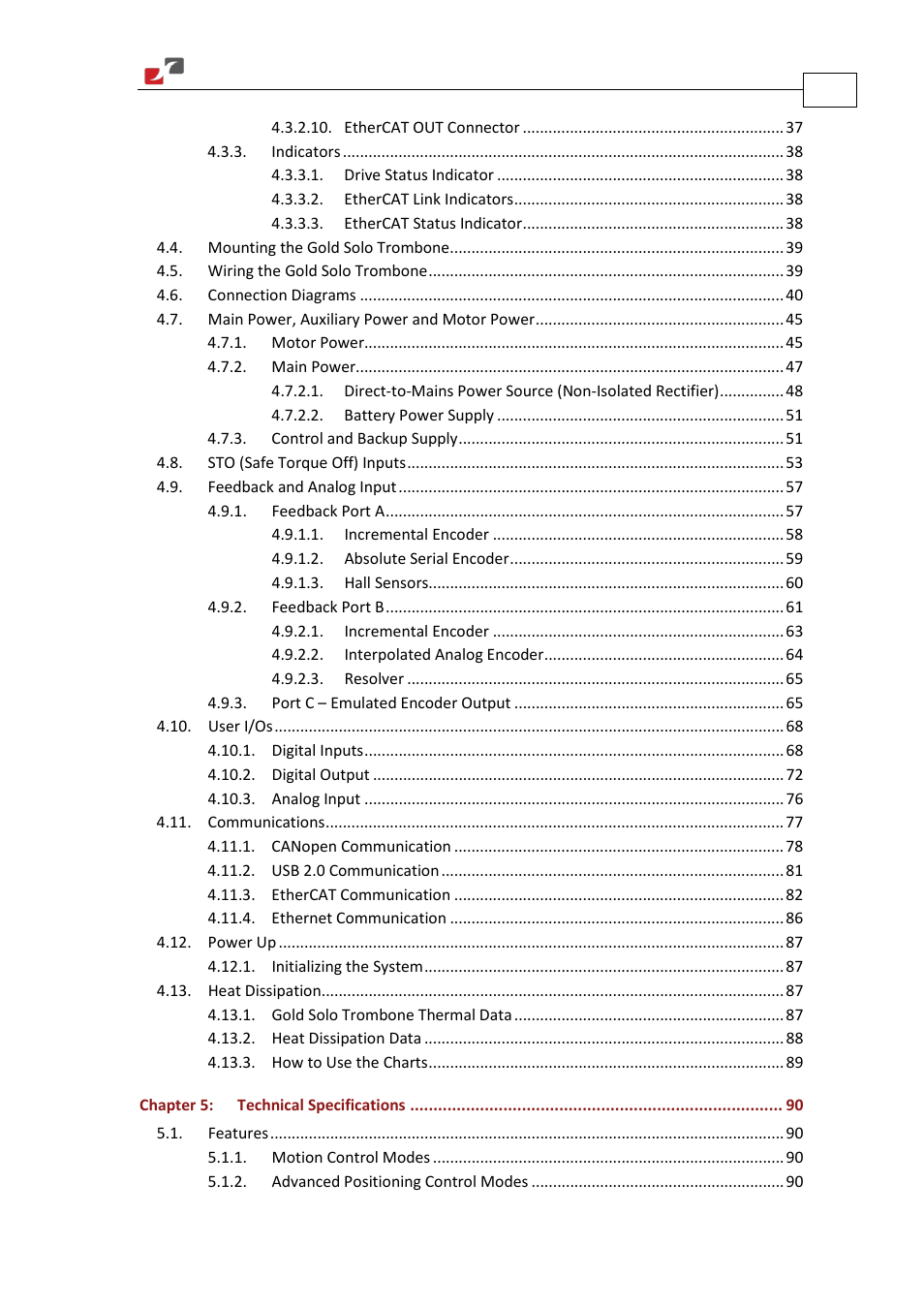 ElmoMC Gold Line Digital Servo Drives-Gold Solo Trombone User Manual | Page 6 / 110