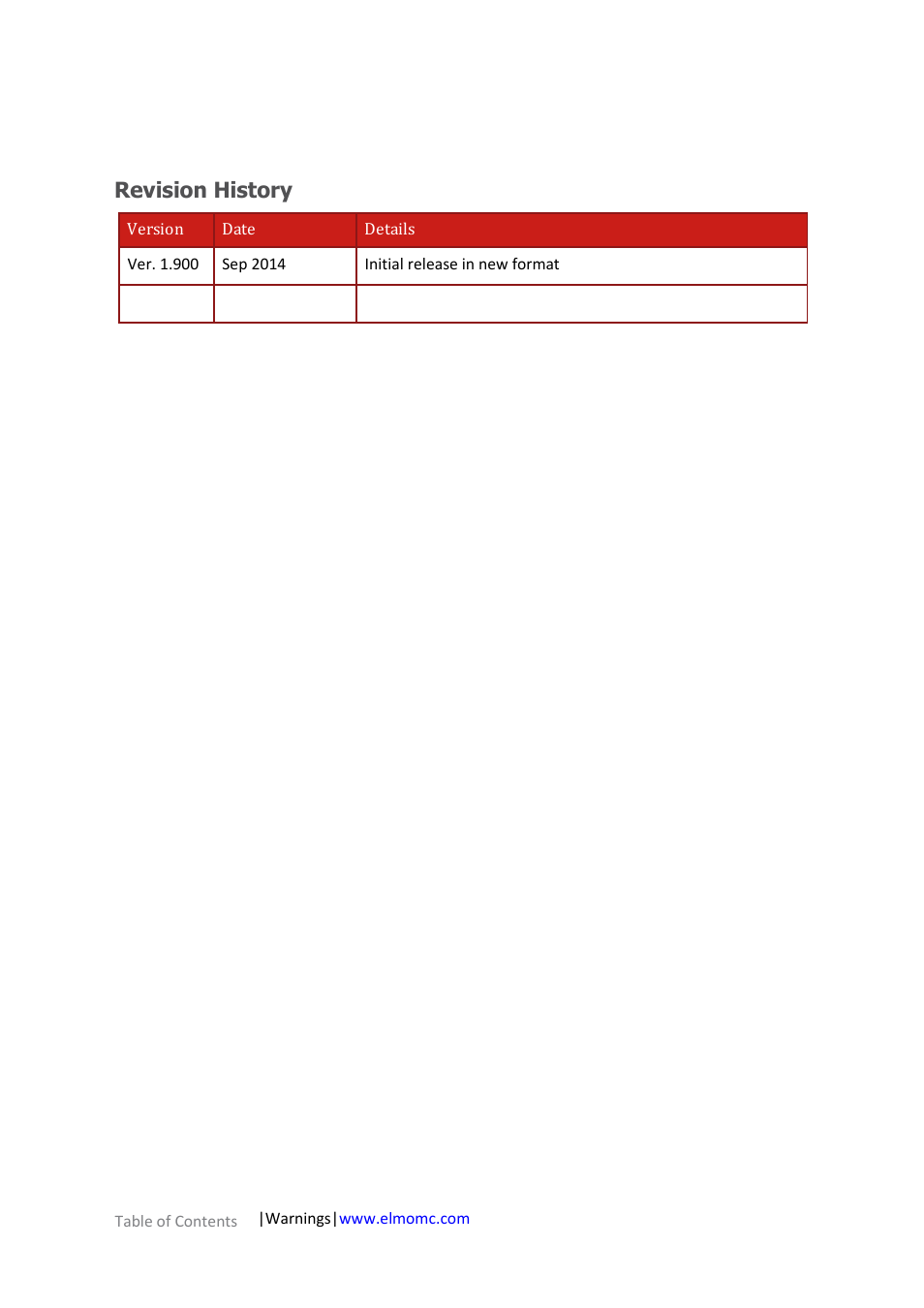 Revision history | ElmoMC Gold Line Digital Servo Drives-Gold DC Trombone User Manual | Page 3 / 69