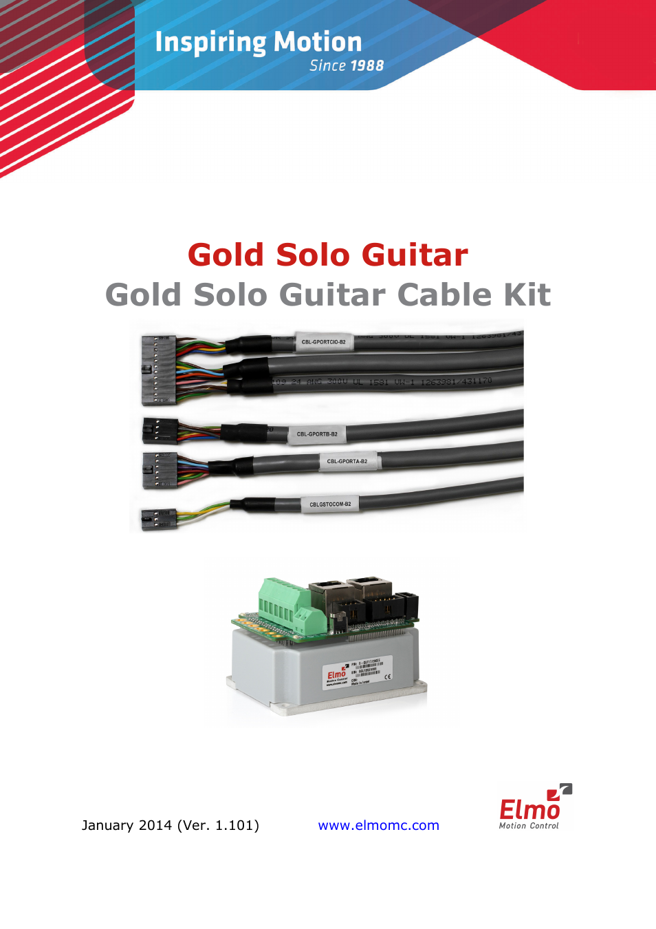 ElmoMC Gold Line Digital Servo Drives-Gold Solo Guitar Cable Kit User Manual | 12 pages